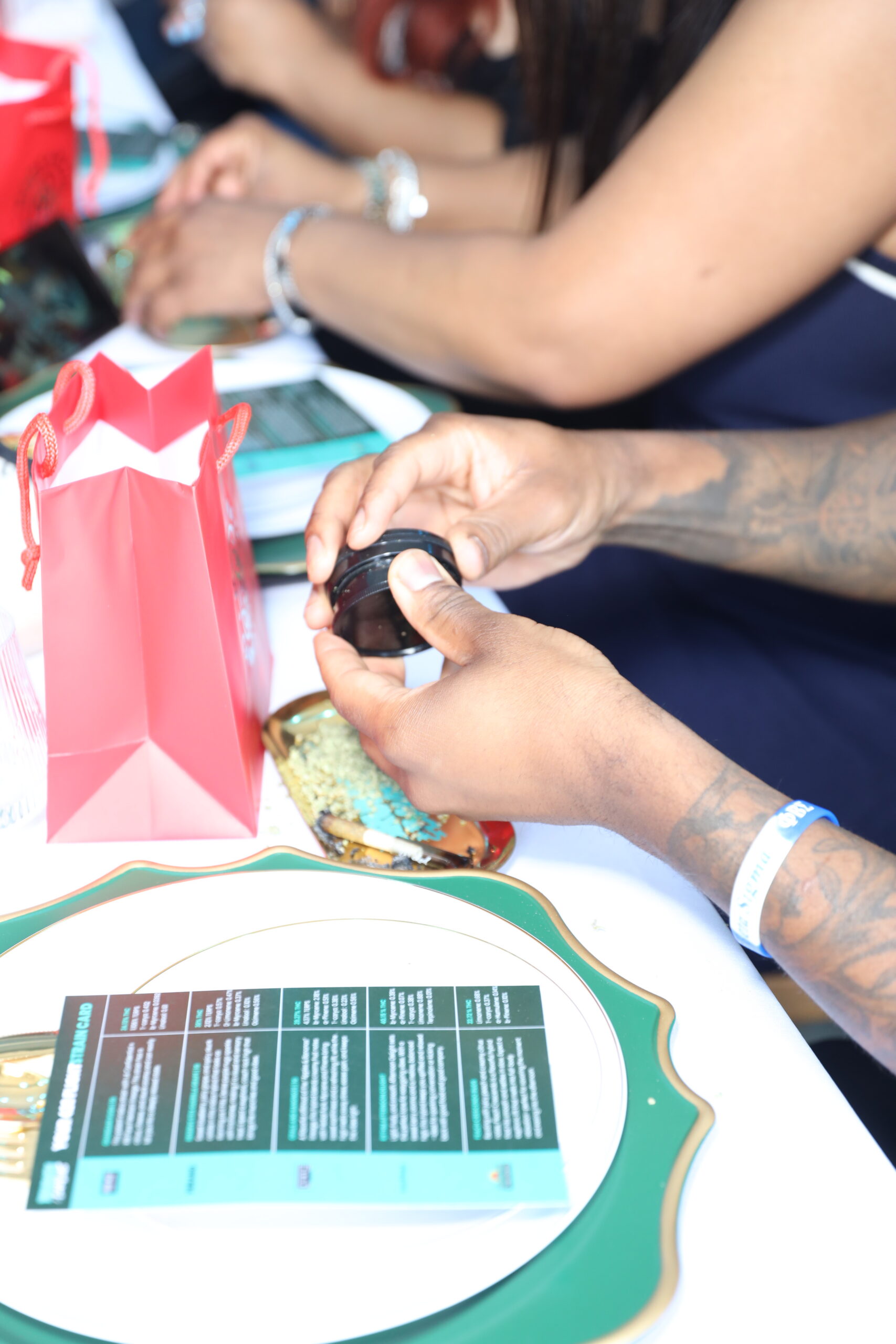 Luxury cannabis flower display